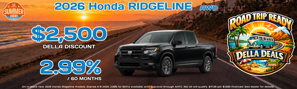2026 Honda Ridgeline Sale at DELLA Honda in Plattsburgh