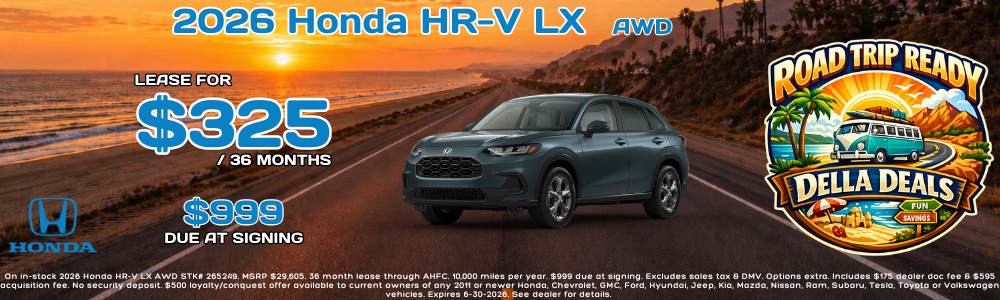 2026 Honda HR-V Sale at DELLA Honda in Plattsburgh