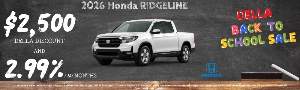 New 2026 Honda Models on sale at DELLA Honda in Plattsburgh
