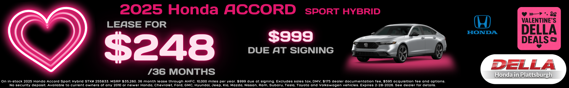 2025 Honda Accord For Sale Burlington VT