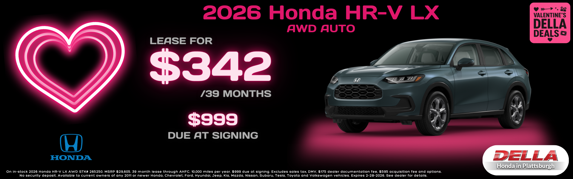 2026 Honda HR-V for sale in Plattsburgh