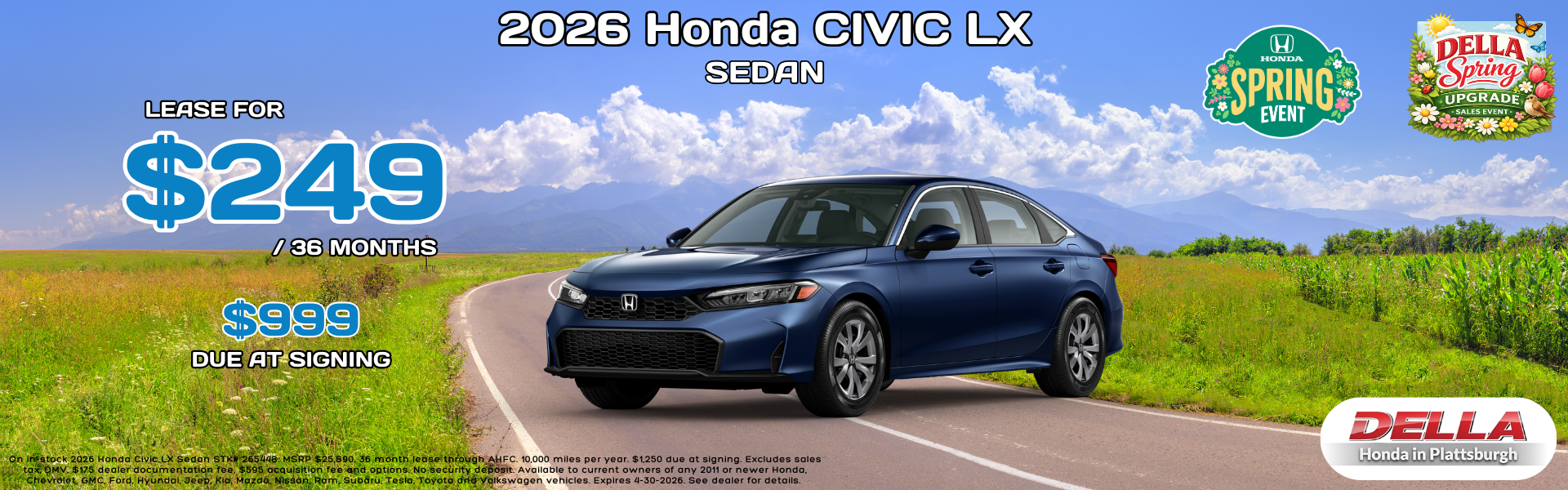 2026 Honda Civic for sale in Plattsburgh
