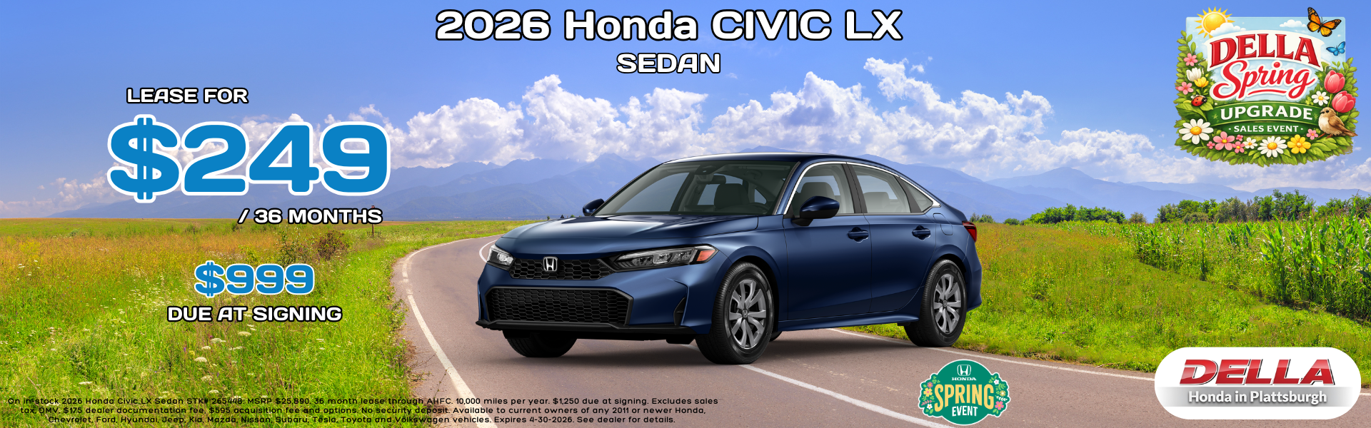 2026 Honda Civic for sale in Plattsburgh