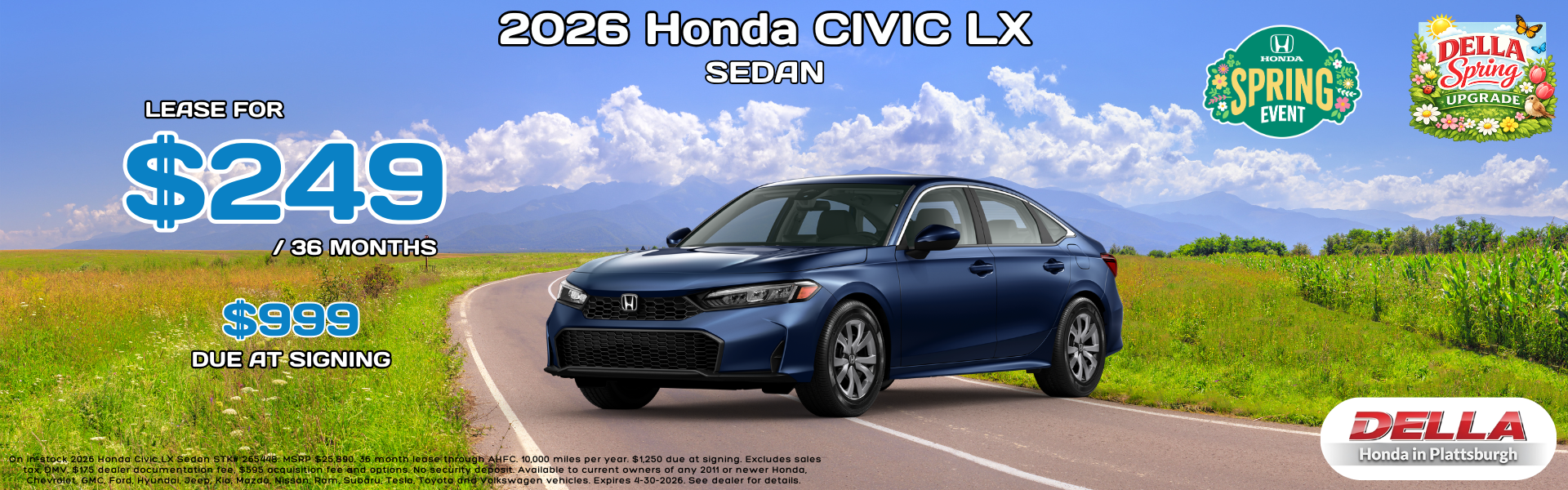 2026 Honda Civic for sale in Plattsburgh
