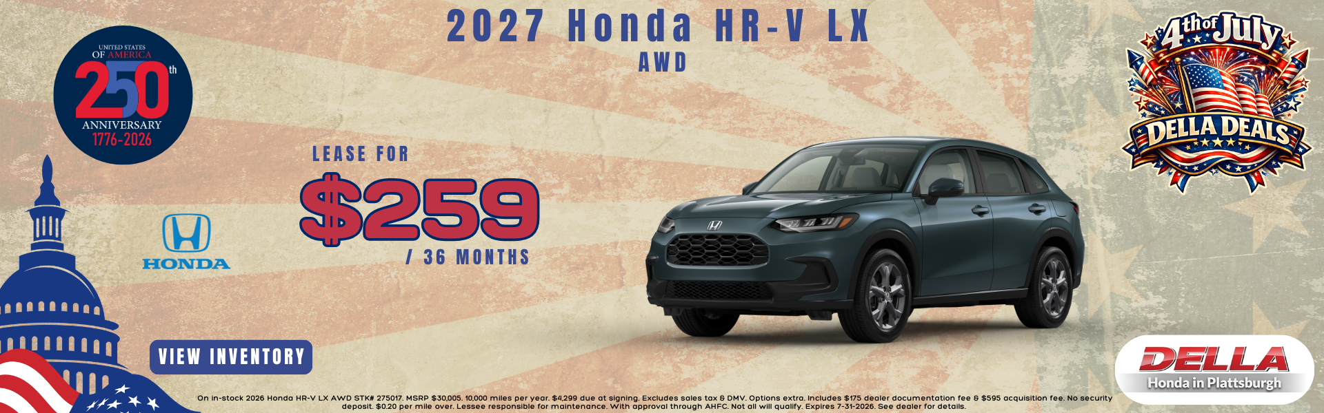 2027 Honda HR-V for sale in Plattsburgh
