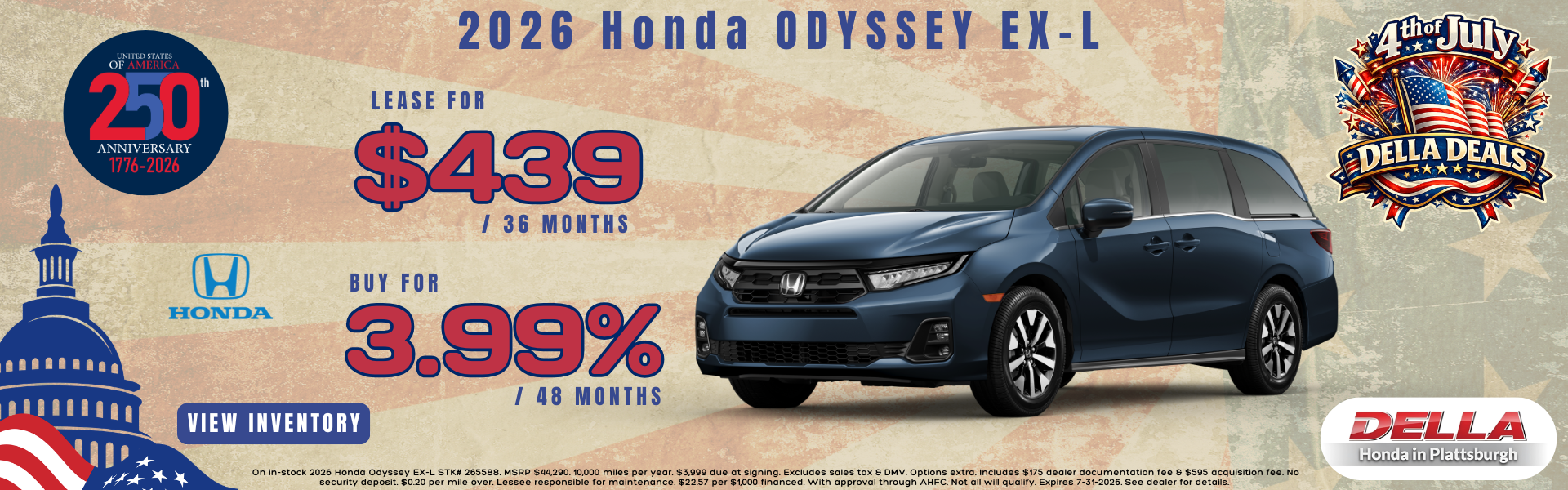 2026 Honda Odyssey for sale in Plattsburgh