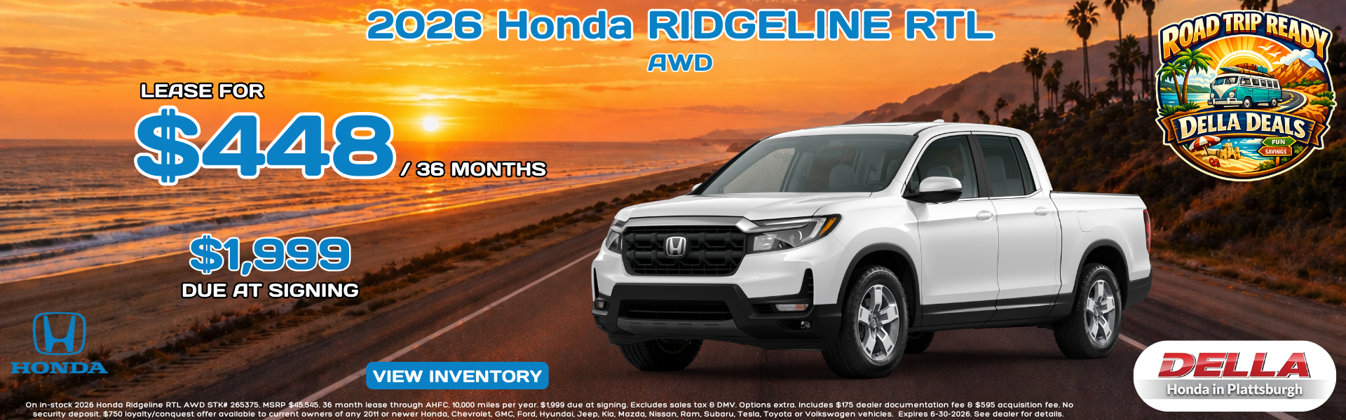 2026 Honda Ridgeline for sale in Plattsburgh