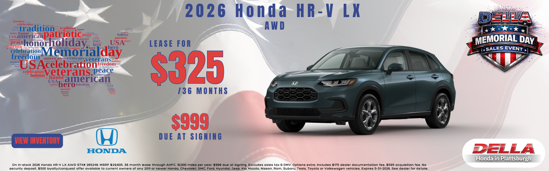 2026 Honda HR-V for sale in Plattsburgh