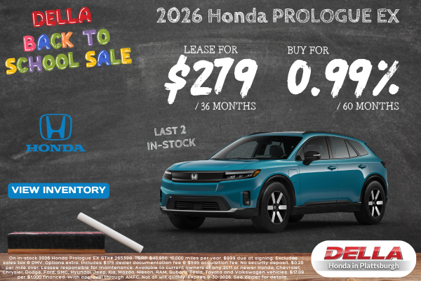 2026 Honda Prologue Sale at DELLA Honda in Plattsburgh